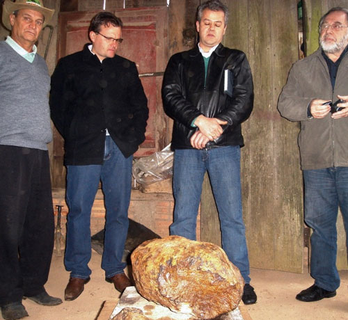 トウモロコシ畑で発見された隕石