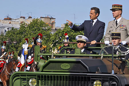 2009/07/14　革命記念日の軍事パレードのサルコジ大統領