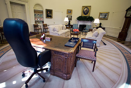 ホワイトハウスの大統領執務室
